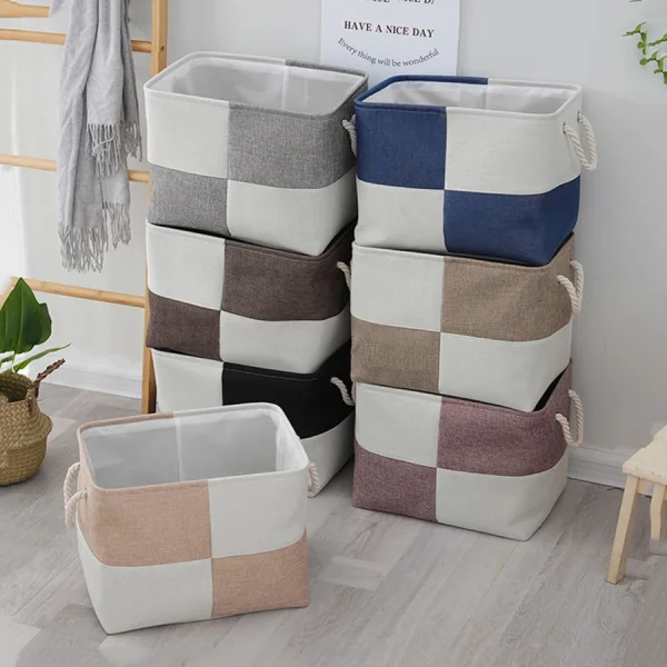 Home Supplies Sundries Sorting Basket Folding Linen Organizer Box Underwear Socks Baby Toys Storage Basket 6