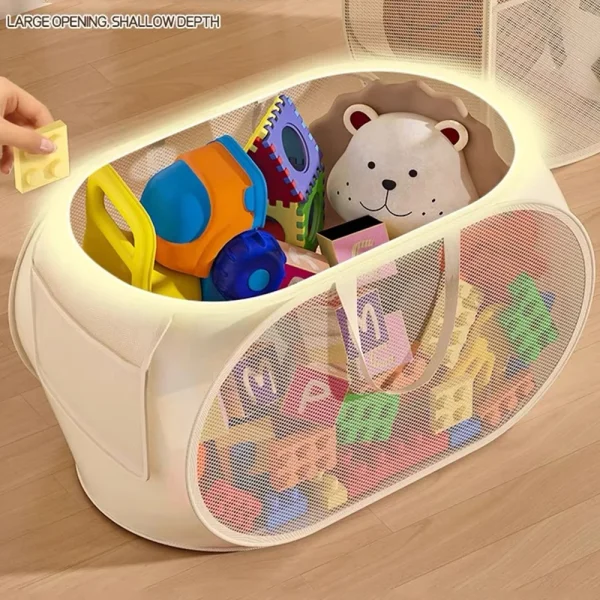 Children's Toys Storage Basket Storage Box Sub Block Plush Toy Large capacity Household Multifunctional Laundry Basket Organizer 5