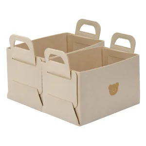 1-10PCS Bear Felt Snacks & Toys Storage Basket Large Capacity Collapsible Clothes Storage Box Desktop Sundry Organiser 1