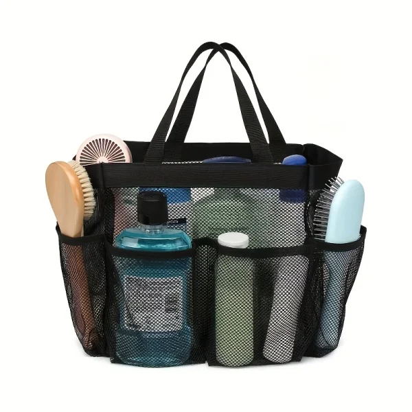 Portable mesh shower organizer: 8 pocket hanging shower baskets, suitable for dormitories, beaches, and travel 1