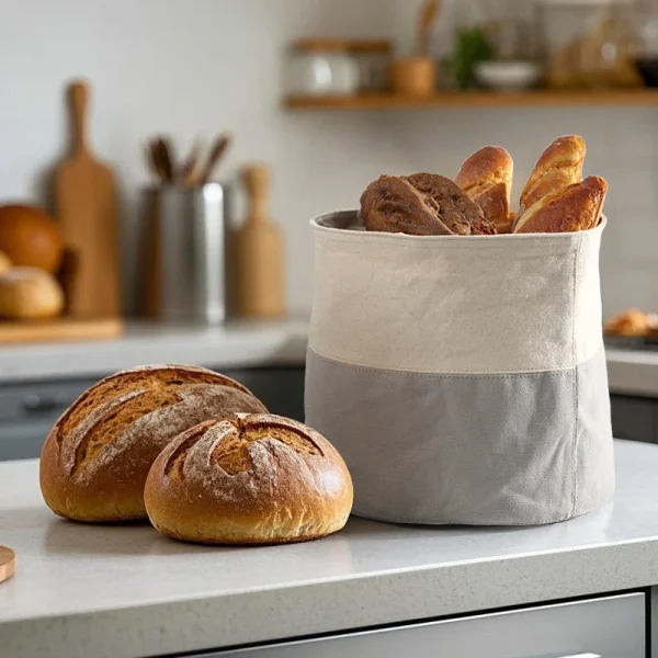 Reusable cotton Bread Basket Storage extra large Bread Storage basket Holder Picnic and Home Use Fabric Bread Basket Organizer 1