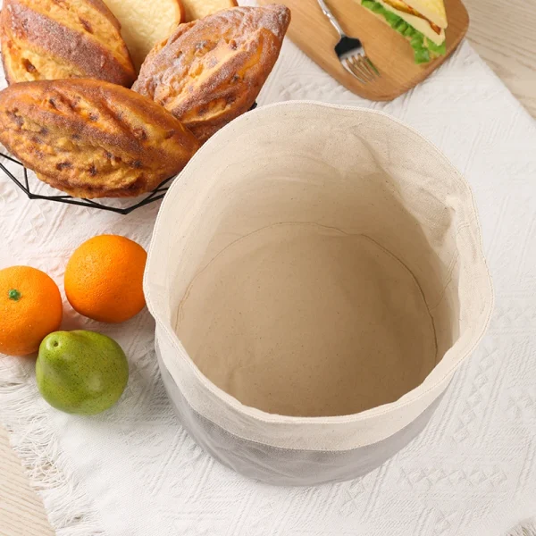 Reusable cotton Bread Basket Storage extra large Bread Storage basket Holder Picnic and Home Use Fabric Bread Basket Organizer 3