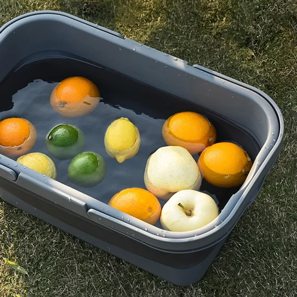 Foldable Portable Storage Basket, Multi-Functional Large Capacity Travel, Camping Picnic Basket, Convenient Outdoor Storage Box 4