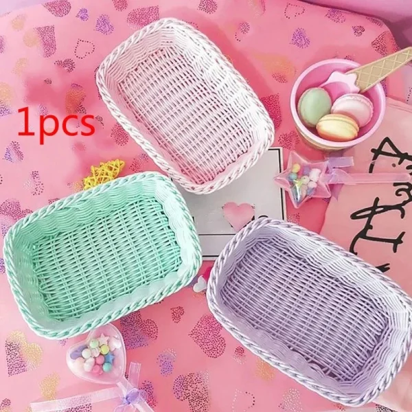 Plastic Storage Box Container Desk Organizers Stationery Cosmetics Toy Basket with Lid Drawer Jewelry Case Kitchen Home Supplies 3