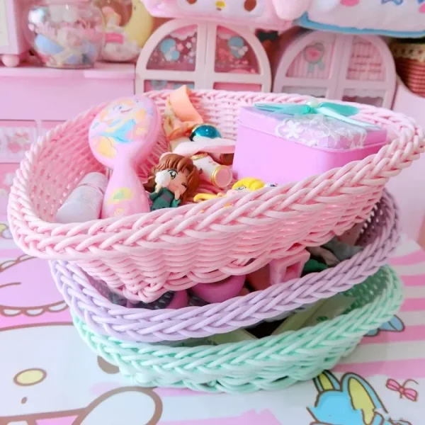 Plastic Storage Box Container Desk Organizers Stationery Cosmetics Toy Basket with Lid Drawer Jewelry Case Kitchen Home Supplies 4