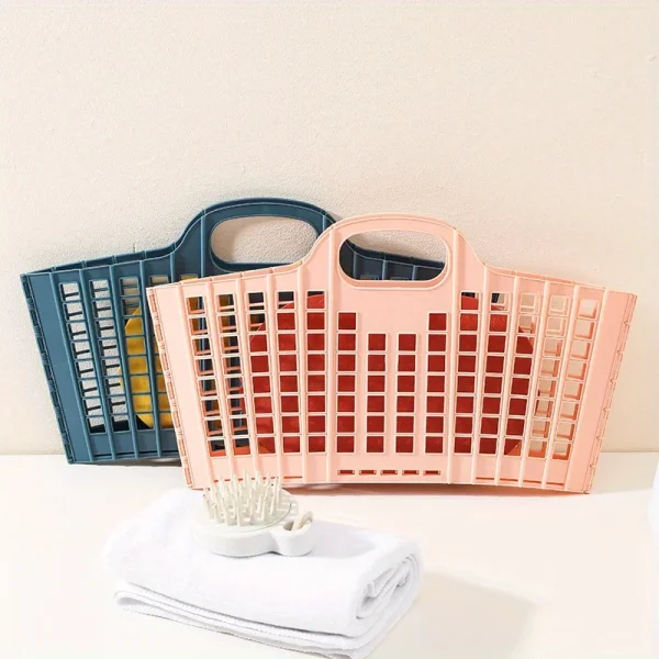 Modern Foldable Laundry Hamper High-capacity Portable Dirty Clothes Organizer Durable Laundry Basket for Home Bathroom 2