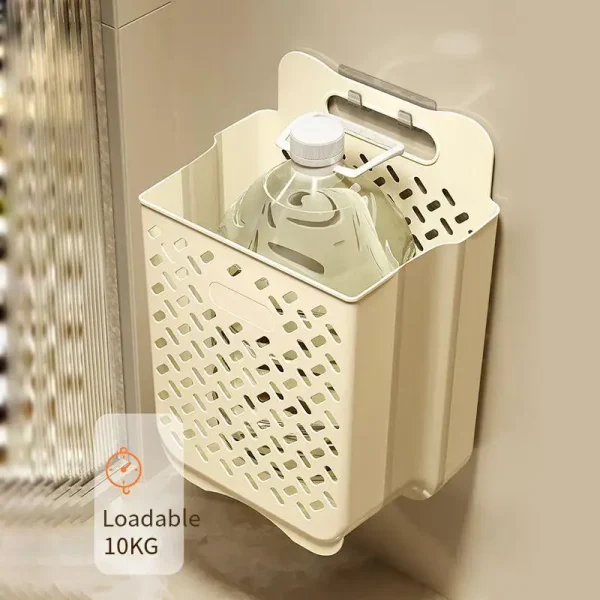 Folding Bathroom Laundry Basket Wall-mounted Dirty Clothes Storage Basket Household Laundry Bag Laundry Bathroom Organizer 1