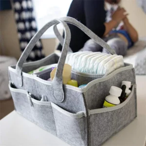 Baby Diaper Wipes Bag Caddy Infant Nappy Organizer Basket Nursery Storage Durabl 1