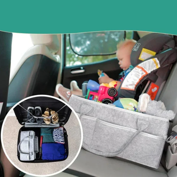 Baby Diaper Wipes Bag Caddy Infant Nappy Organizer Basket Nursery Storage Durabl 2