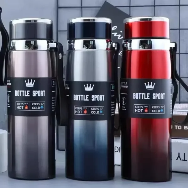 1L Thermal Water Bottle Keep Cold and Hot Water Bottle Thermos for Water Tea Coffee Vacuum Flasks Stainless Steel Thermos Bottle 1