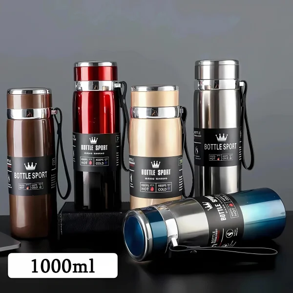 1L Thermal Water Bottle Keep Cold and Hot Water Bottle Thermos for Water Tea Coffee Vacuum Flasks Stainless Steel Thermos Bottle 3