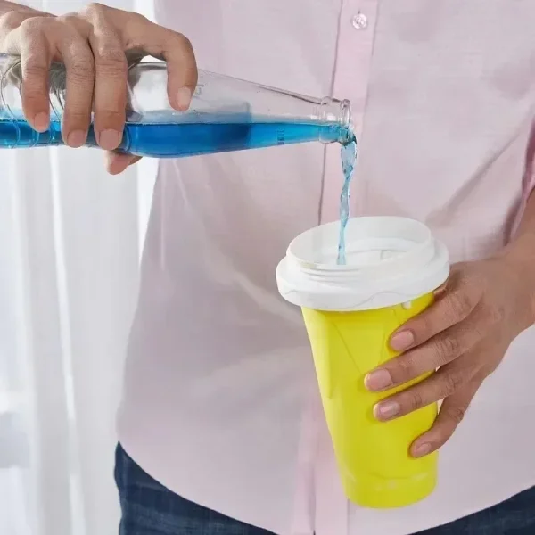 Quick-Frozen Silicone Smoothies Cup Ice Cream Maker Squeeze Cup DIY Milkshake Slushy Maker Cooling Water Bottle Kitchen Gadget 6