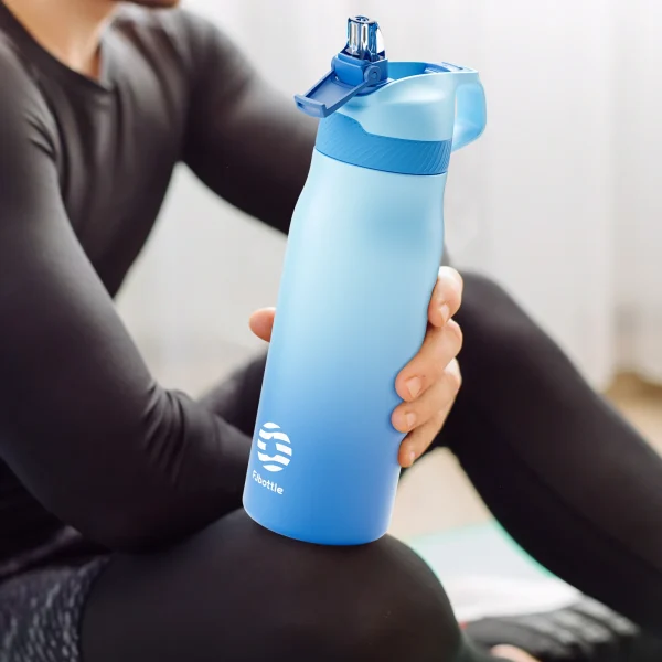 Fjbottle 710ml Stainless Steel Vacuum Insulated Water Bottle with Straw, Leak-Proof Thermal Flask for Sports 6