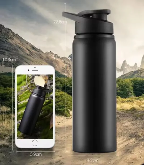Portable Stainless Steel Water Bottle Bicycle Riding Drinking Water Bottle Outdoor Sport Travel Mug Metal Stainless Steel Bottle 4