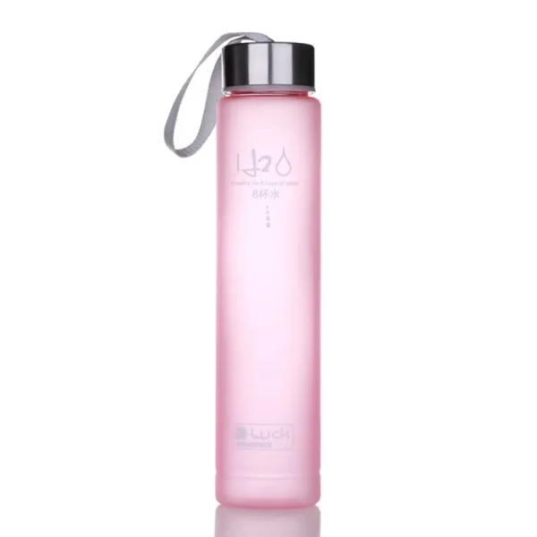 280ML Plastic Water Cup Frosted Drinking Bottle Girls Boys Portable Leak-proof Sport Kettle 4
