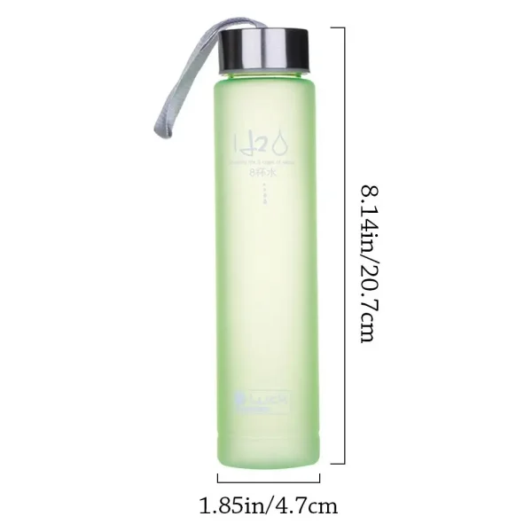 280ML Plastic Water Cup Frosted Drinking Bottle Girls Boys Portable Leak-proof Sport Kettle 5