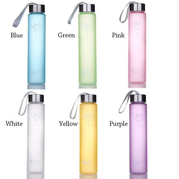 280ML Plastic Water Cup Frosted Drinking Bottle Girls Boys Portable Leak-proof Sport Kettle 6
