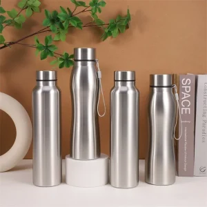1000Ml Stainless Steel Sport Bottle Single-Layer Red Water Cup Metal Flask Drinkware Camping Sports Gym 1