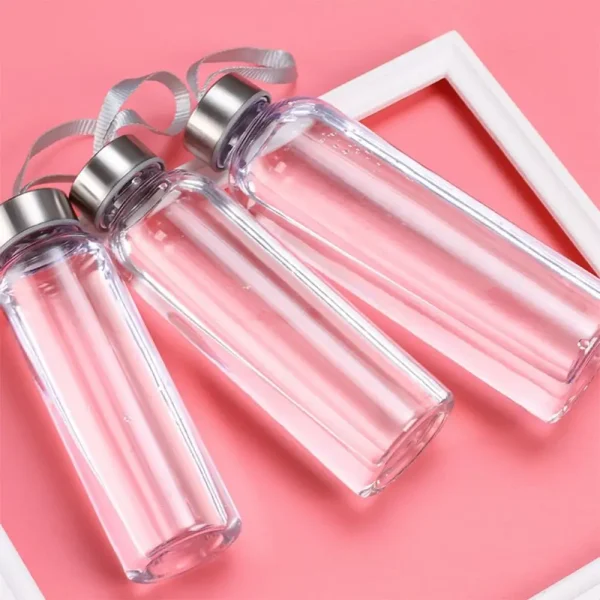 300/400/500ML Water Bottle Transparent Plastic Tea Coffee Cup Drinking School Sports Bottles Water Bottle for Outdoor Sports 5