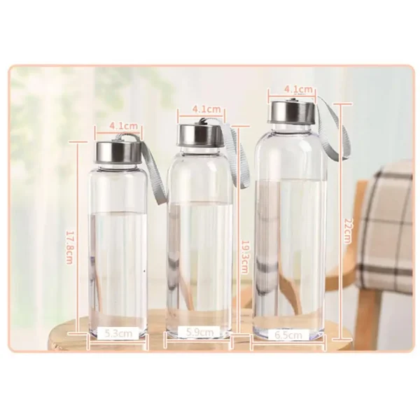 300/400/500ML Water Bottle Transparent Plastic Tea Coffee Cup Drinking School Sports Bottles Water Bottle for Outdoor Sports 6