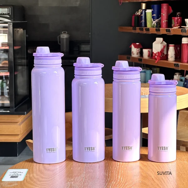 Tyeso Stainless Steel Thermos Water Bottle Portable Sport Vacuum Flask Keeps Cold and Heat Thermal Mug Insulated Car Tumbler Cup 5