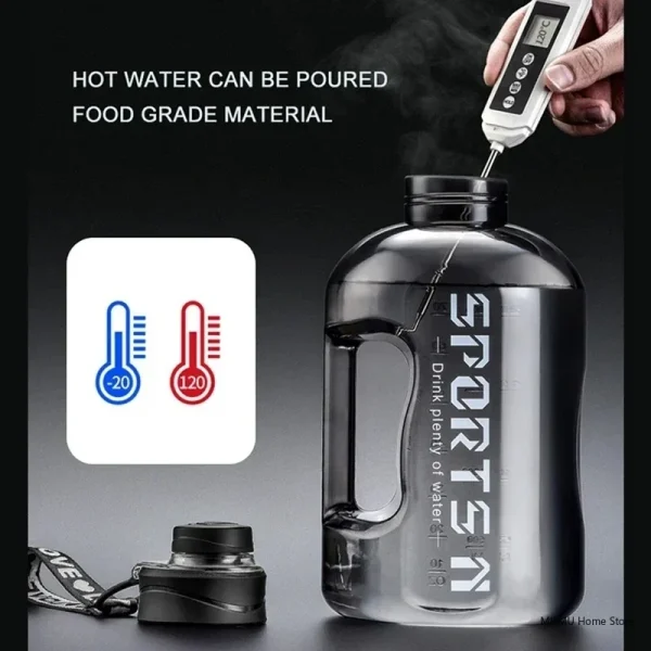 1.7L/2.7L/4L/5L Large Capacity Water Bottle Gym Cycling Cup Sports Water Bottle Portable For Fitness Camping Men Water Kellte 4
