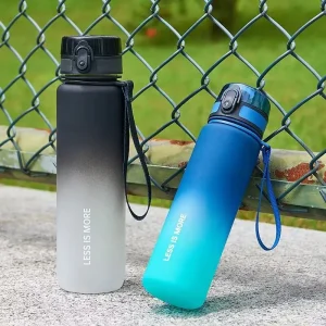 1 Liter Large Capacity Leak Proof Sports Water Bottle Colorful Plastic Cup Drink items Outdoor Travel Portable Gym Fitness Jugs 1