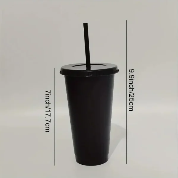 5pcs Tumblers with Lids and Straws Reusable Plastic Cups Iced Coffee Large Water Bottle Party Cold Mug Summer Drinkware 컵 4