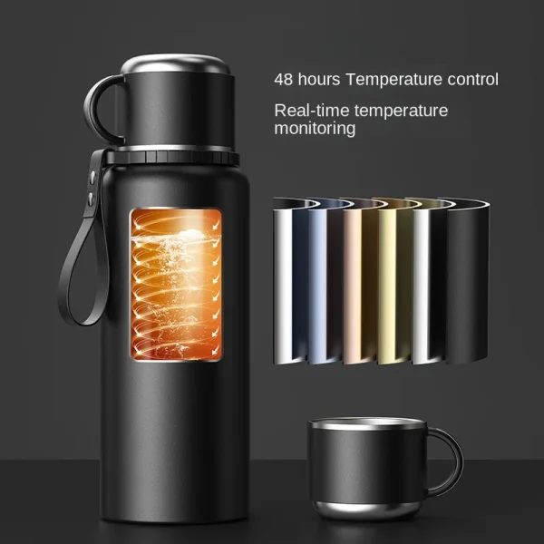 Stainless Steel Thermos Water Bottle Hot Coffee Thermos Vacuum Double-layer Portable Water Bottle 2