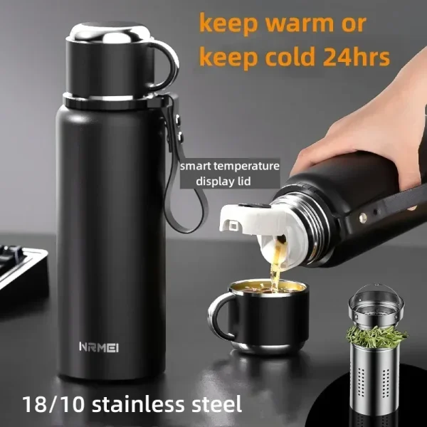 Stainless Steel Thermos Water Bottle Hot Coffee Thermos Vacuum Double-layer Portable Water Bottle 3