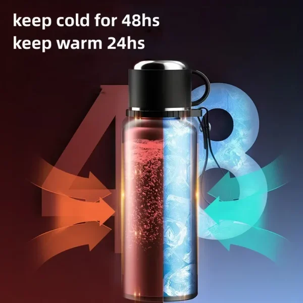 Stainless Steel Thermos Water Bottle Hot Coffee Thermos Vacuum Double-layer Portable Water Bottle 4