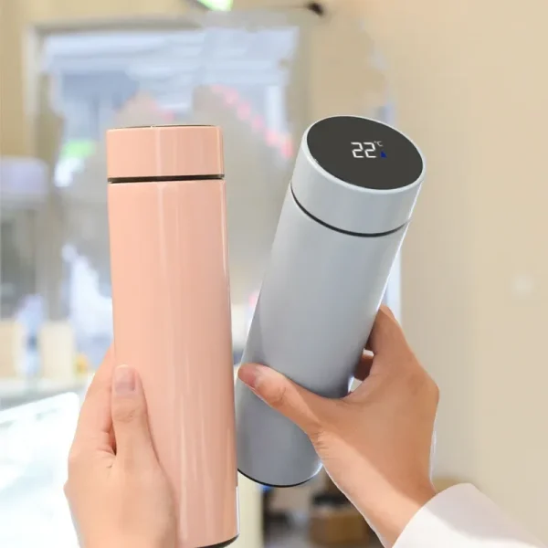 500ml Smart Temperature Display Thermos Cup Cute Children's Student Water Bottle Coffee Mug Stainless Steel Portable Drinkware 1
