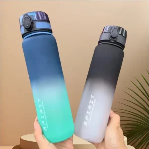 500ML/650ML/1000ML Large Capacity Sports Bottle Motivational Leak Proof Portable Reusable Plastic Cups Outdoor Travel Gym Jugs 1
