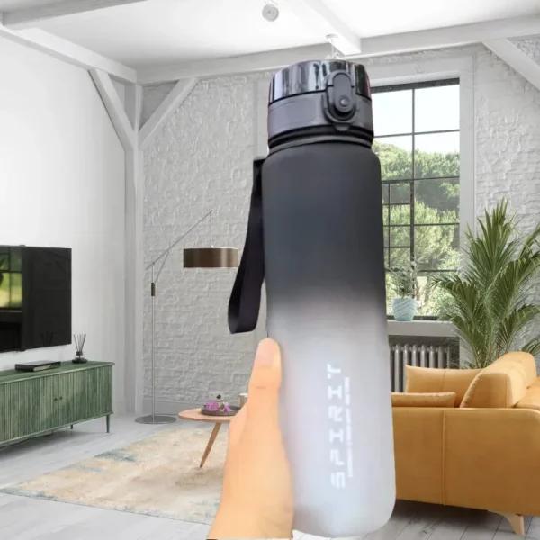 500ML/650ML/1000ML Large Capacity Sports Bottle Motivational Leak Proof Portable Reusable Plastic Cups Outdoor Travel Gym Jugs 2