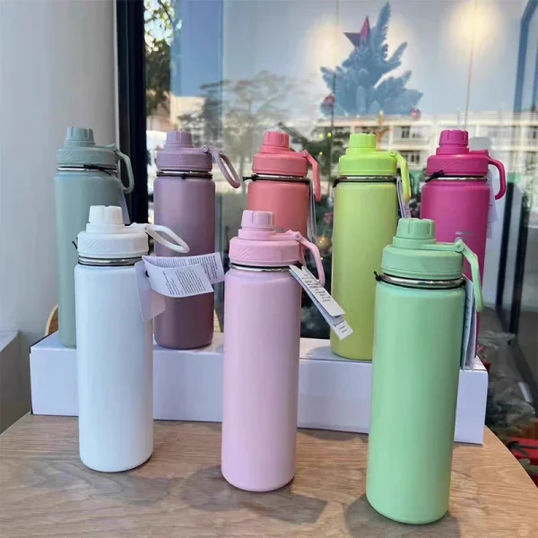 24oz Stainless Steel Lulu Insulated Water Cup Sports Water Bottles Pure Titanium Vacuum Portable Leak proof Outdoor Travel 2