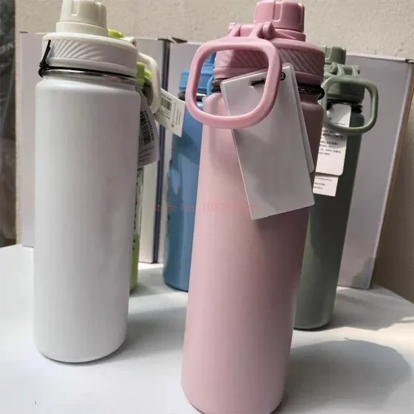 24oz Stainless Steel Lulu Insulated Water Cup Sports Water Bottles Pure Titanium Vacuum Portable Leak proof Outdoor Travel 6