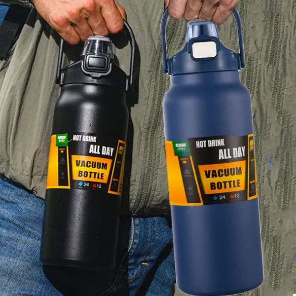 Stainless Steel Thermo Bottle 2.5L Large Capacity Thermo Water Portable 2500ml Vacuum Mug Thermos Insulated Cup 2L Tumbler 84oz 1