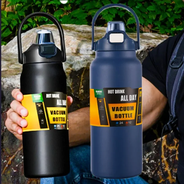 Stainless Steel Thermo Bottle 2.5L Large Capacity Thermo Water Portable 2500ml Vacuum Mug Thermos Insulated Cup 2L Tumbler 84oz 6