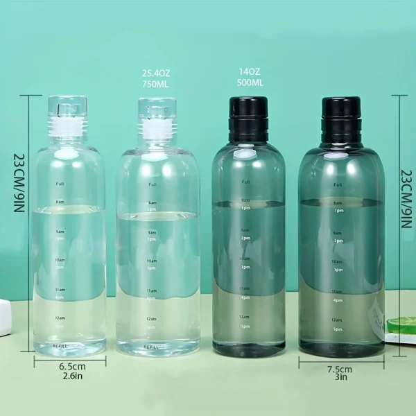Simple Water Bottle With Time Scale For Tour Outdoor Sports And Travel Leak Proof Seal School Water Bottles for Girls Milk Juice 3