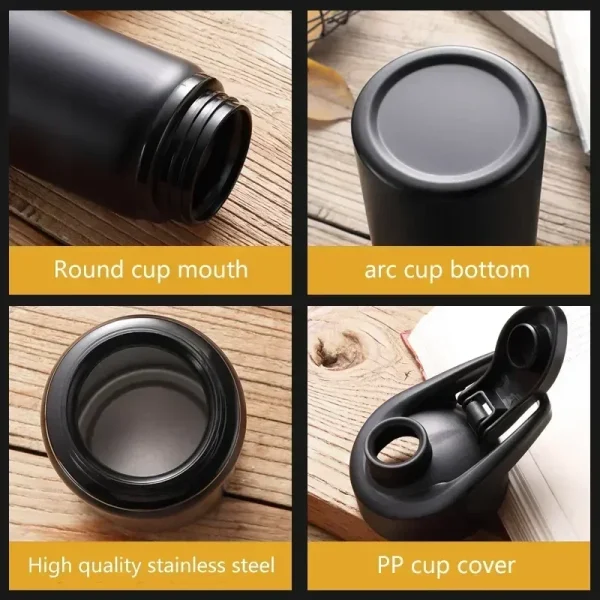 600ml Large Capacity Stainless Steel Sports Water Bottle for Outdoors Camping Cycling My Leak-proof Bike Travel Bottle 6