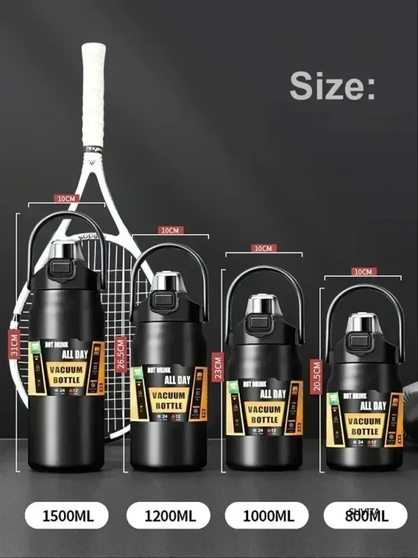 Outdoor Thermos Bottle Stainless Steel Portable Thermal Mug Tumbler Vacuum Flasks Cold and Hot Sports Water Bottle with Straw 3