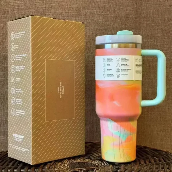 2025 new 40OZ Stainless Steel Water Bottle with Handle, Leak-Proof & Durable Construction 2