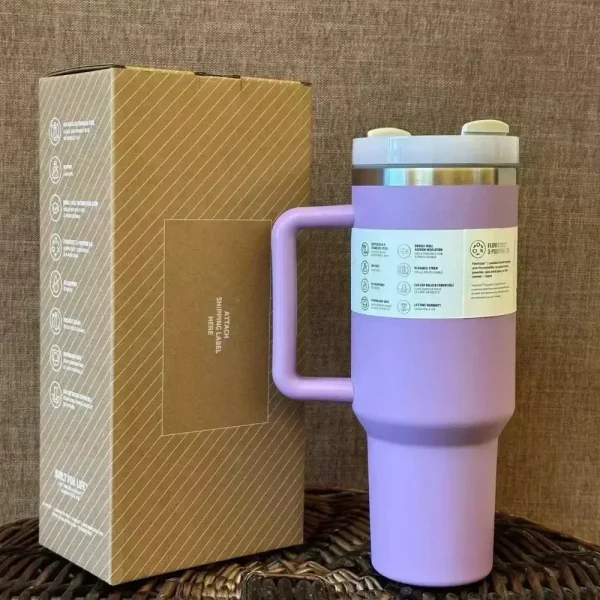 2025 new 40OZ Stainless Steel Water Bottle with Handle, Leak-Proof & Durable Construction 3