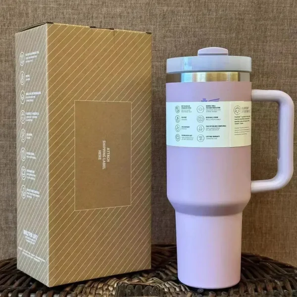 2025 new 40OZ Stainless Steel Water Bottle with Handle, Leak-Proof & Durable Construction 6