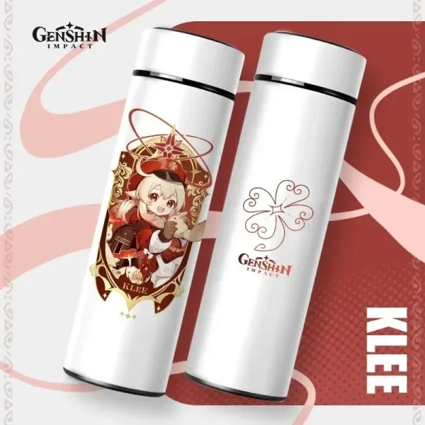500ml Genshin Impact Vacuum Insulated Bottle Temperature Display Vacuum High Capacity Stainless Steel Thermos Cup Anime Gifts 4