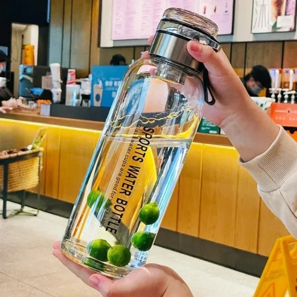 1L Large Capacity Glass Water Bottle Transparent Milk Juice Cup Outdoor Portable Leakproof Drinkware Tea Water Glass Bottle 2L 2
