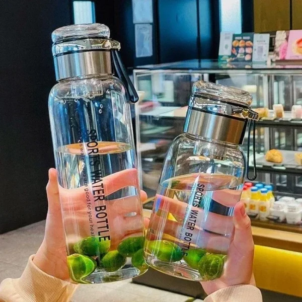 1L Large Capacity Glass Water Bottle Transparent Milk Juice Cup Outdoor Portable Leakproof Drinkware Tea Water Glass Bottle 2L 3