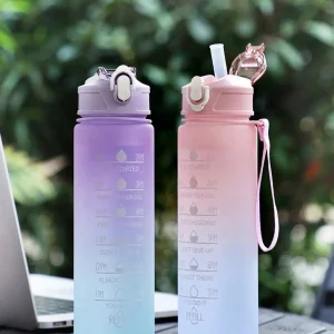 1PCS 750ml Fitness Water Bottle with Time Stamp Leak Proof Tritan BPA Free Suitable for Gym Camping Outdoor Sports Cups Bottles 1