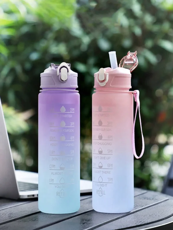 1PCS 750ml Fitness Water Bottle with Time Stamp Leak Proof Tritan BPA Free Suitable for Gym Camping Outdoor Sports Cups Bottles 1