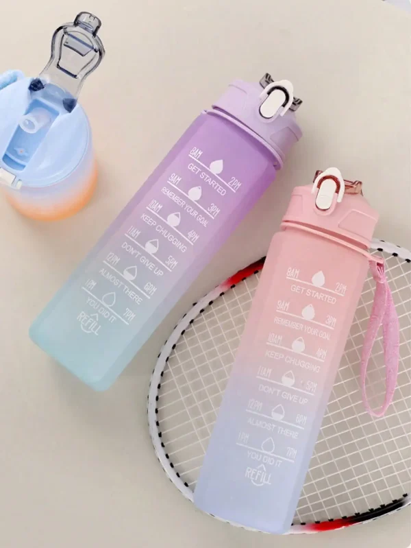 1PCS 750ml Fitness Water Bottle with Time Stamp Leak Proof Tritan BPA Free Suitable for Gym Camping Outdoor Sports Cups Bottles 2